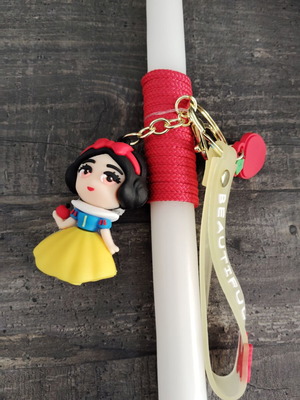Candle with Snow White keychain new