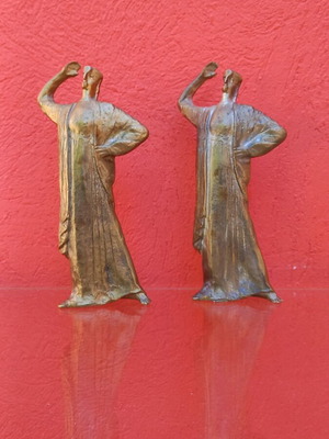 Brass sculptures, set of two, unsigned