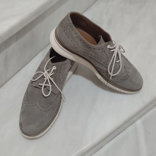 Men's loafers Gianna Kazakou grey suede genuine leather size 42 like new