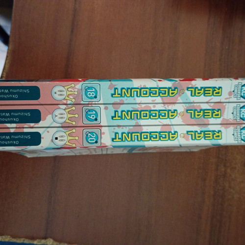 Real Account omnibus 18, 19 and 20 like new, set of three manga