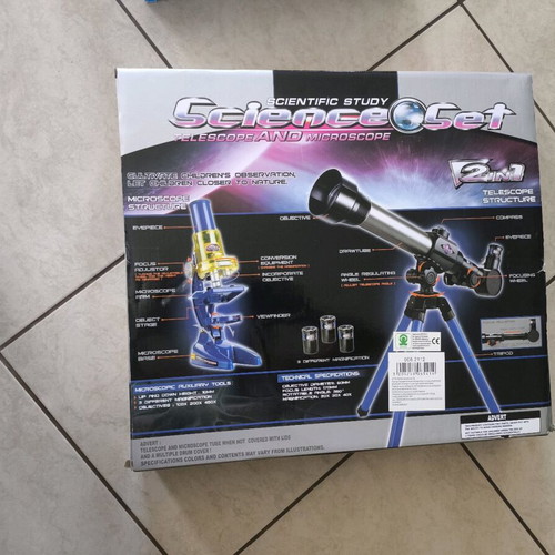 Science set telescope and microscope like new