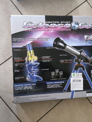 Science set telescope and microscope like new