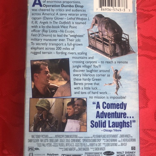 Operation Dumbo Drop VHS used, Walt Disney Home Video 1995