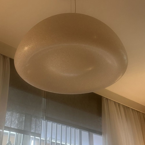 Ceiling light like new, 90cm diameter, white, Italian design