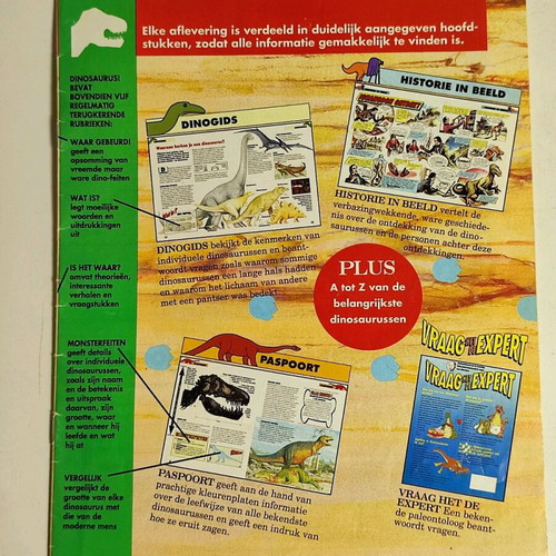 Dinosaurus No.1 DeAgostini 1993 used vintage without cover