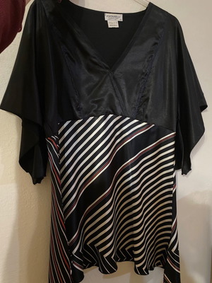 Satin blouse Fintanelli used, black, size 54