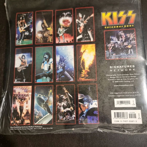 KISS calendar 2001 new, official