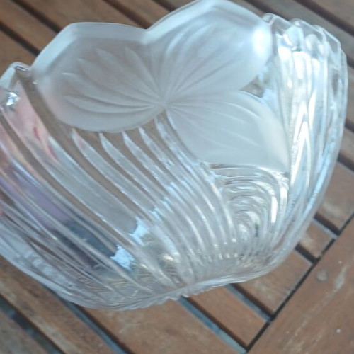 2 glass decorative items, vintage