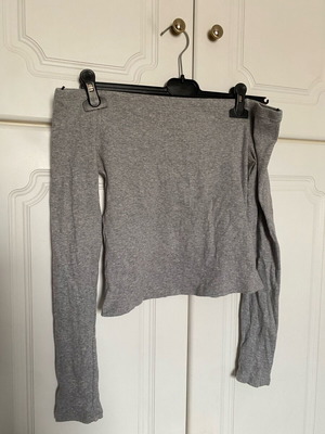 Gray Rib Off Shoulder Blouse like new, H&M, gray, sizes S and M