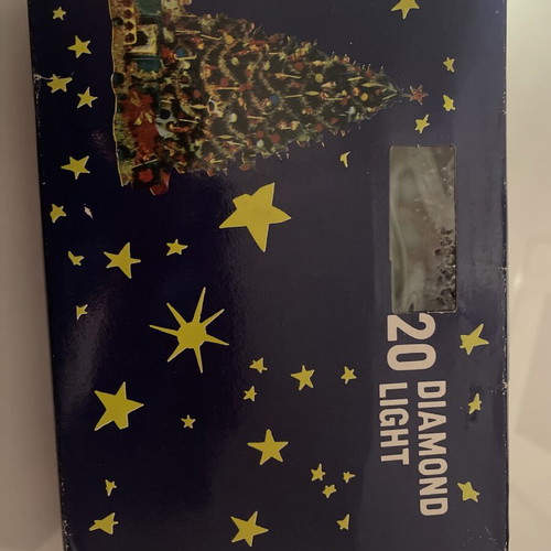 Vintage retro Christmas star-shaped lights set of 20, new