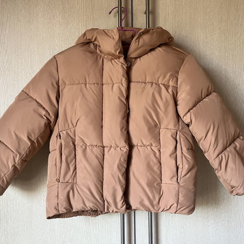Zara beige jacket with hood for 6-7 years old girls