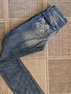 Seven jeans like new, blue with embroidery, straight fit, size S
