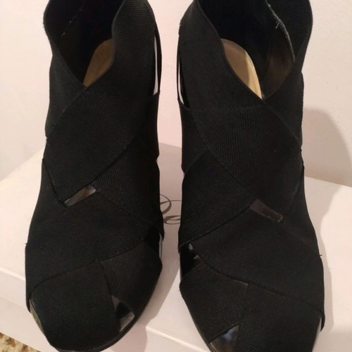 United Nude ankle boots used, black with patent and straps, size 38