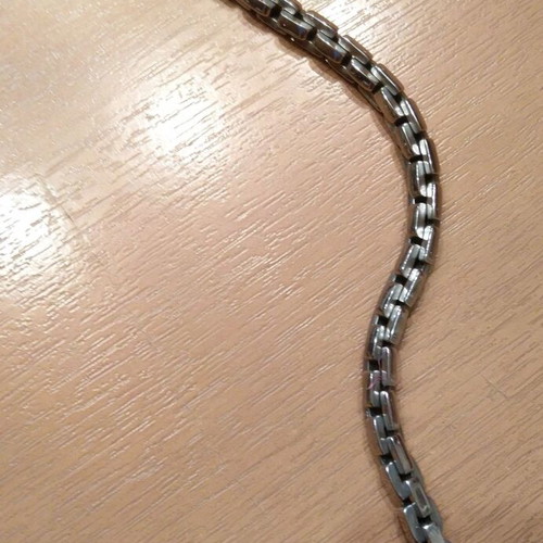 Men's chain bracelet stainless steel 20.5 cm like new