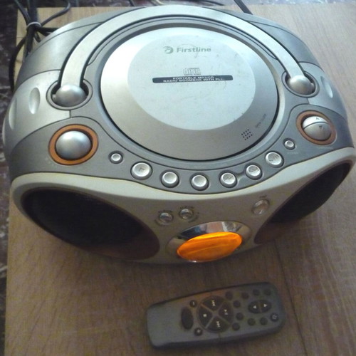 Remote Controlled Radio FM/MW CD MP3 Player used, Firstline, partial function