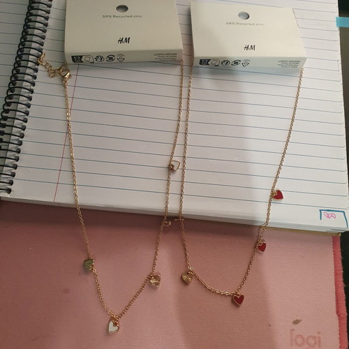 Jewelry set with 5 bracelets and 3 necklaces