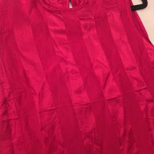 Vintage St Michael red striped sleeveless shell blouse like new