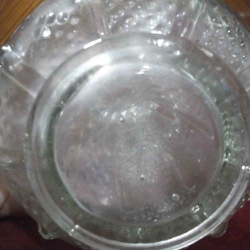Vintage glass carafe from EOT Wine Festival like new