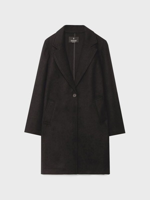 Stradivarius black long coat XL, oversized fit