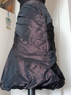 Max Mara draped silk skirt M new, brown