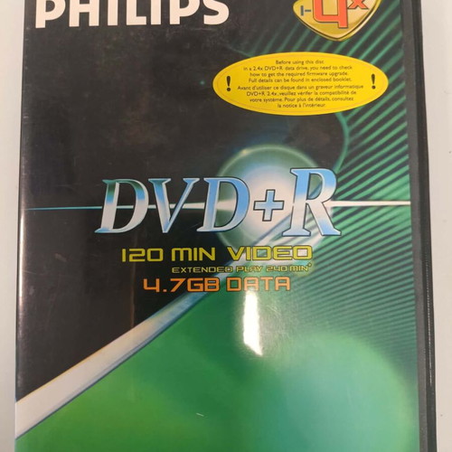 Philips DVD+R 4X 120min 4.7GB new