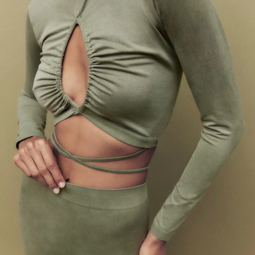 Zara top new, green, size S-M