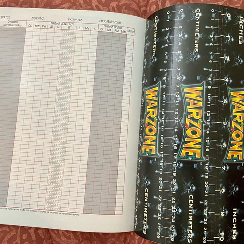 WarZone game instruction book like new