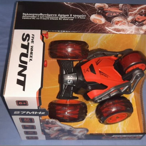 Five Wheel Stunt Car remote control vehicle new, orange-black