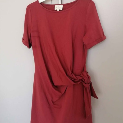 Sézane Red Wrap Dress Size Medium Like New