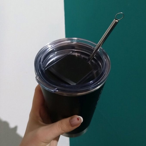 Stainless Steel Thermos New with Straw and Cleaning Brush