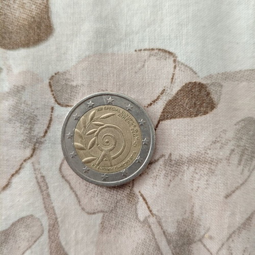 2 Euro Greece 2011 Special Olympics commemorative coin used