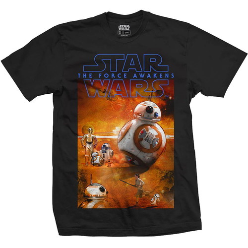 Star Wars Unisex T-shirt Episode VII BB-8 Composition size L new