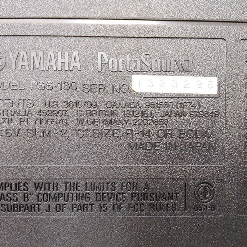 Yamaha potasound PSS-130 synthesizer organ used with power adapter