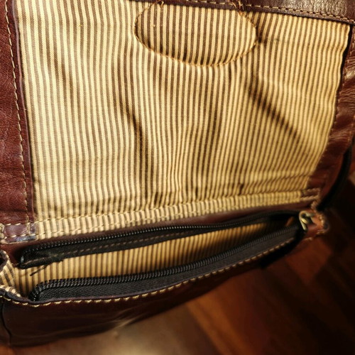 Authentic brown leather backpack new from Spain