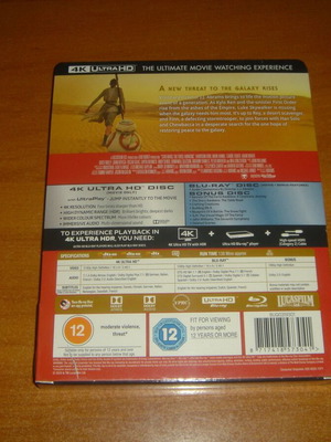 Star Wars The Force Awakens Steelbook καινούργιο, αγγλική έκδοση 4K Ultra HD Blu-Ray