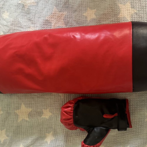 Boxing bag and glove like new