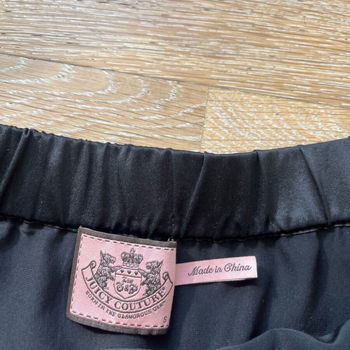 Juicy satin black one-piece jumpsuit like new, strapless with draping