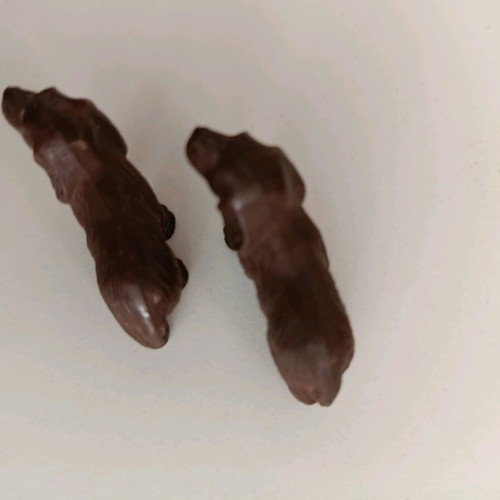 Vintage brown miniature dogs set of 2 like new