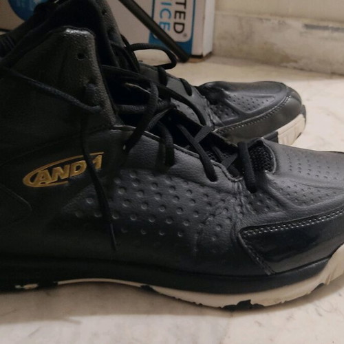 AND1 Tipoff D3037MBBY athletic shoes like new, size 47.5, black