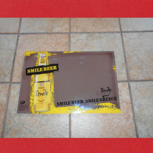 Smile Beer promotional mirror, Union Smile, 37x45 cm