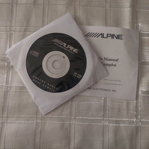 Alpine cde-193BT UTE-92BT software manual CD new