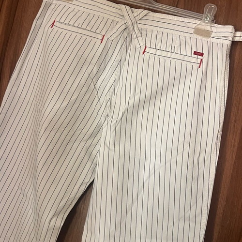 Esprit cotton white striped pants size 38 M like new