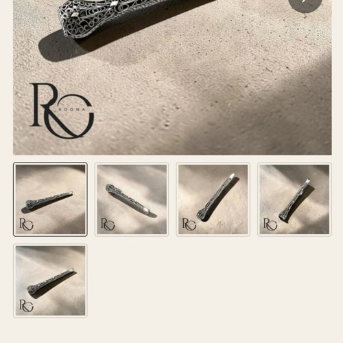Antique Silver Smoking Pipe Mouthpiece like new, filigree 925 silver