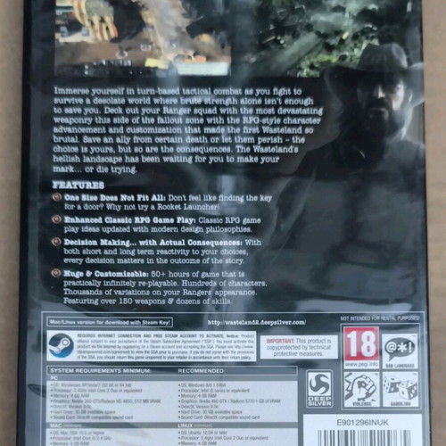 Wasteland 2 PC DVD-ROM like new