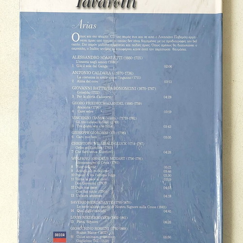 Platinum Pavarotti Arias CD-book new, classical music
