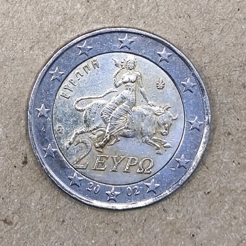 2 euro 2002 used with error
