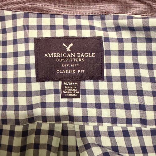 American Eagle shirt, regular fit, blue and green