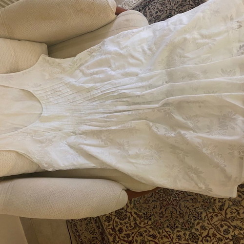 Summer dresses used, vintage, white and coral, pack
