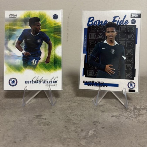 2025-26 Topps Chelsea Team Set Estevao Willian RC Rookie 2 cards new