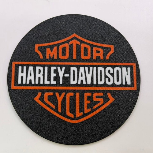 Harley-Davidson 3D Printed Coasters Set of 5 new with holder